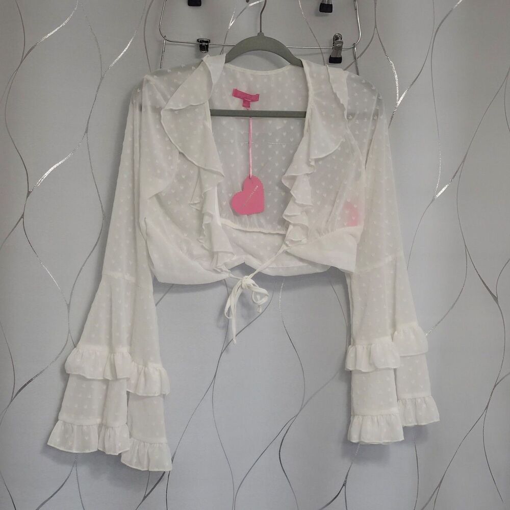 Dolls Kill Mesh Heart Tie Crop Top Sugar Thrillz